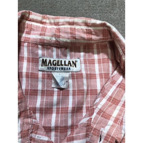 Magellan Sportswear Mens Shirt Large Plaid Slanted Pocket - Picture 3 of 11